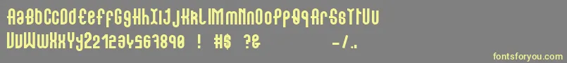 Showcase Font – Yellow Fonts on Gray Background