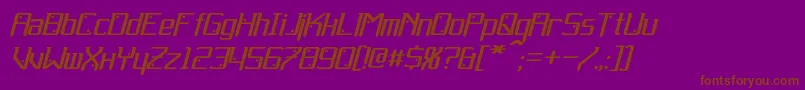 GemcutItalic Font – Brown Fonts on Purple Background