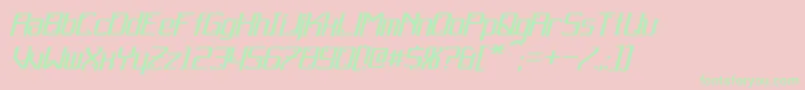 GemcutItalic Font – Green Fonts on Pink Background