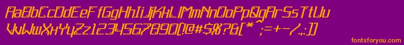 GemcutItalic Font – Orange Fonts on Purple Background