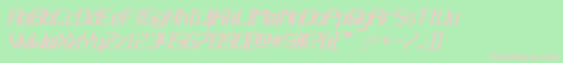 GemcutItalic Font – Pink Fonts on Green Background