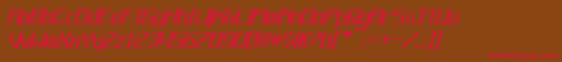 GemcutItalic Font – Red Fonts on Brown Background