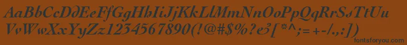 ThesisSsiBoldItalic Font – Black Fonts on Brown Background