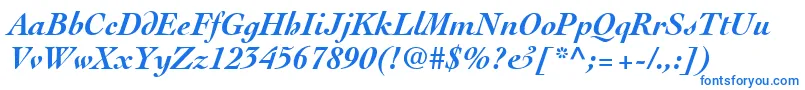 ThesisSsiBoldItalic Font – Blue Fonts on White Background
