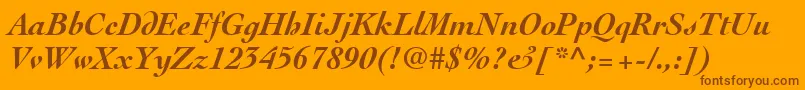 ThesisSsiBoldItalic Font – Brown Fonts on Orange Background