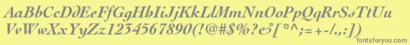 ThesisSsiBoldItalic Font – Gray Fonts on Yellow Background