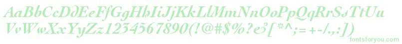 ThesisSsiBoldItalic-Schriftart – Grüne Schriften