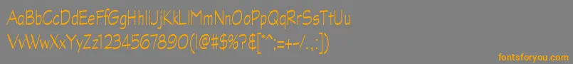 GraphitestdLightnarrow Font – Orange Fonts on Gray Background