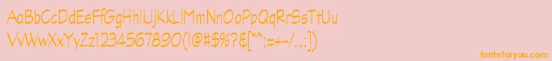 Police GraphitestdLightnarrow – polices orange sur fond rose
