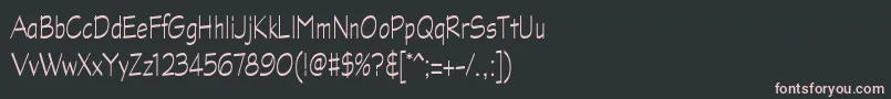 GraphitestdLightnarrow Font – Pink Fonts on Black Background
