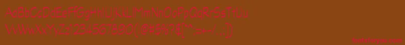 GraphitestdLightnarrow Font – Red Fonts on Brown Background