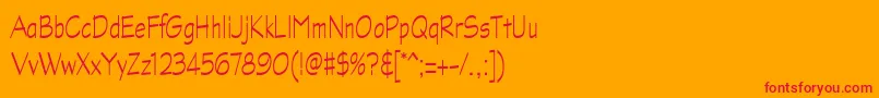 Шрифт GraphitestdLightnarrow – красные шрифты на оранжевом фоне