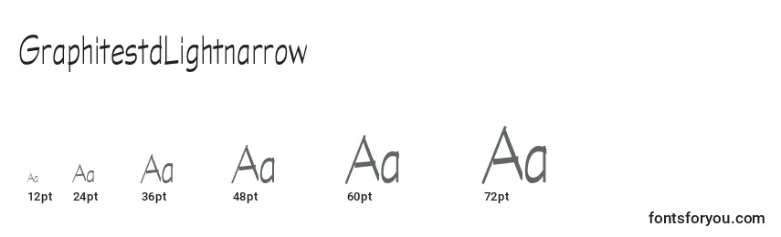 GraphitestdLightnarrow Font Sizes