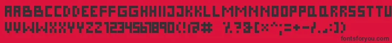 PixelCyrNormal Font – Black Fonts on Red Background