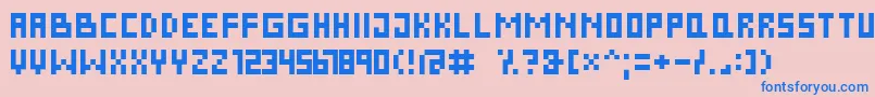 PixelCyrNormal Font – Blue Fonts on Pink Background