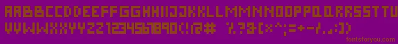 フォントPixelCyrNormal – 紫色の背景に茶色のフォント
