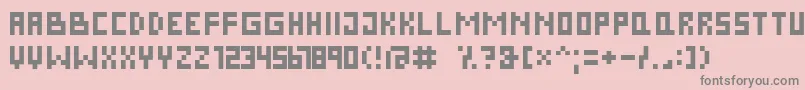 Шрифт PixelCyrNormal – серые шрифты на розовом фоне