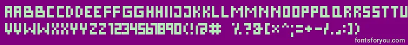 PixelCyrNormal Font – Green Fonts on Purple Background
