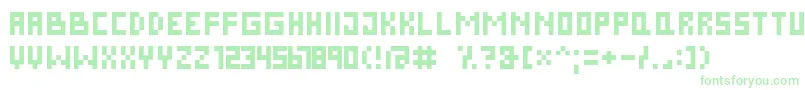 Czcionka PixelCyrNormal – zielone czcionki na białym tle