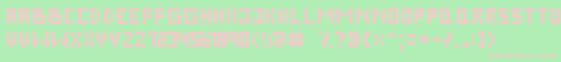 フォントPixelCyrNormal – 緑の背景にピンクのフォント