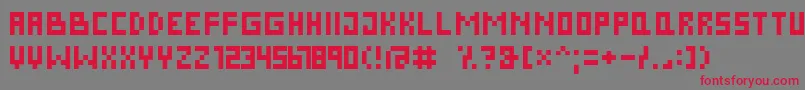 fuente PixelCyrNormal – Fuentes Rojas Sobre Fondo Gris