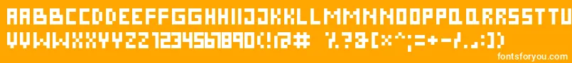 PixelCyrNormal Font – White Fonts on Orange Background