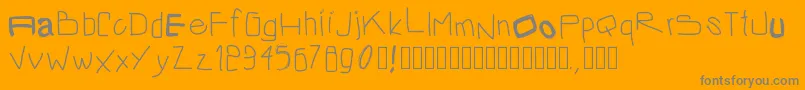 Pwirregular2 Font – Gray Fonts on Orange Background