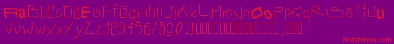Pwirregular2 Font – Red Fonts on Purple Background
