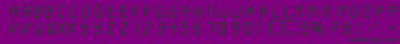 Fonte LangdonRegular – fontes pretas em um fundo violeta