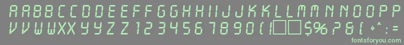 Fonte LangdonRegular – fontes verdes em um fundo cinza