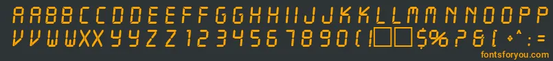 LangdonRegular Font – Orange Fonts on Black Background