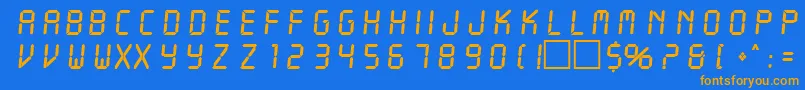 LangdonRegular Font – Orange Fonts on Blue Background