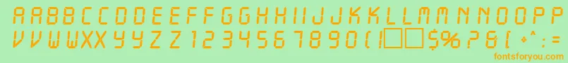 LangdonRegular Font – Orange Fonts on Green Background
