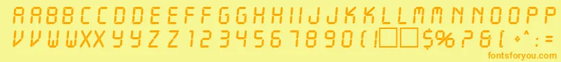 LangdonRegular Font – Orange Fonts on Yellow Background