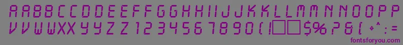 Шрифт LangdonRegular – фиолетовые шрифты на сером фоне