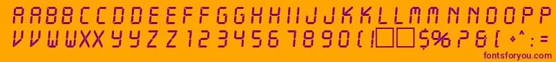 LangdonRegular Font – Purple Fonts on Orange Background