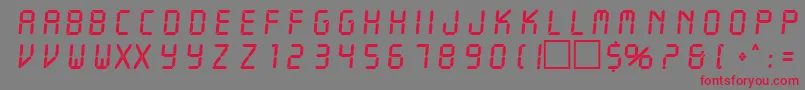 LangdonRegular Font – Red Fonts on Gray Background