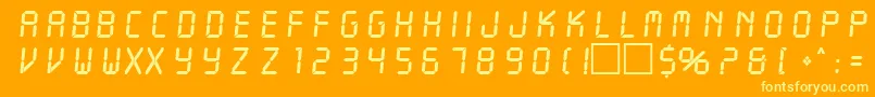 Police LangdonRegular – polices jaunes sur fond orange