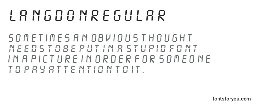 LangdonRegular Font