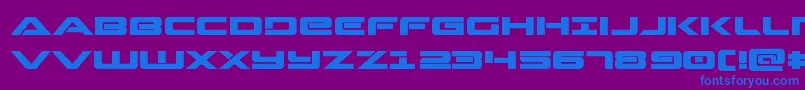 Strikelordexpand Font – Blue Fonts on Purple Background