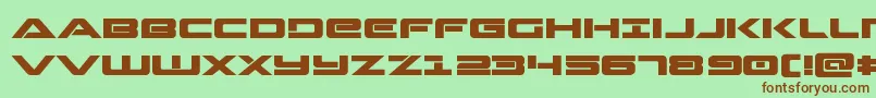 Strikelordexpand Font – Brown Fonts on Green Background