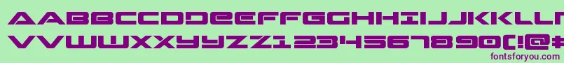 Strikelordexpand Font – Purple Fonts on Green Background