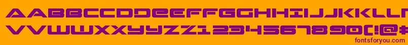 Strikelordexpand Font – Purple Fonts on Orange Background