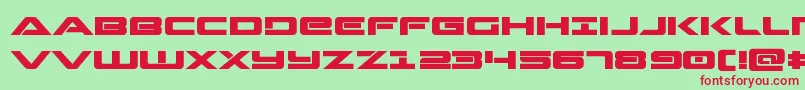 フォントStrikelordexpand – 赤い文字の緑の背景
