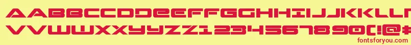 Strikelordexpand Font – Red Fonts on Yellow Background