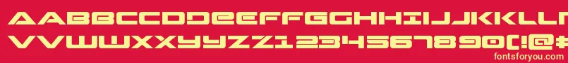 フォントStrikelordexpand – 黄色の文字、赤い背景