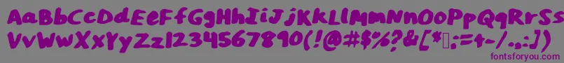 AnnMarker Font – Purple Fonts on Gray Background