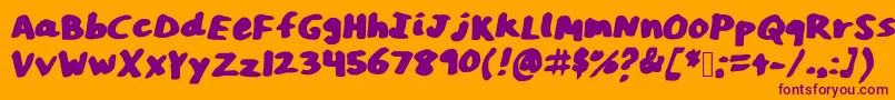 AnnMarker Font – Purple Fonts on Orange Background