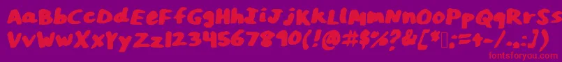 AnnMarker Font – Red Fonts on Purple Background