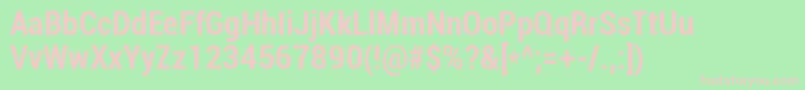 フォントRoboto Boldcondensed – 緑の背景にピンクのフォント